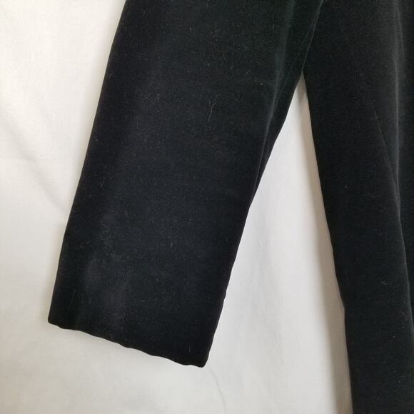 VTG-Unbranded Womens Black Velvet Open Front Blazer Jacket Size See Measurements - Picture 5 of 6